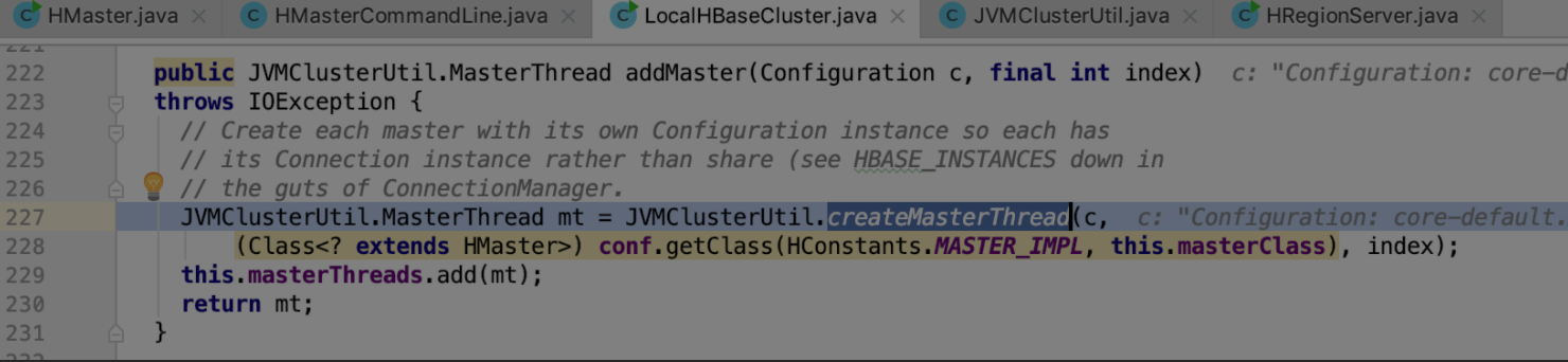 hbase createMasterThread创建master线程